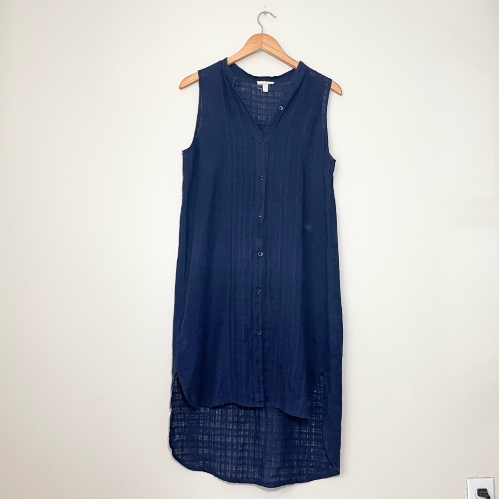 Eileen Fisher Linen Sleeveless Tunic Top